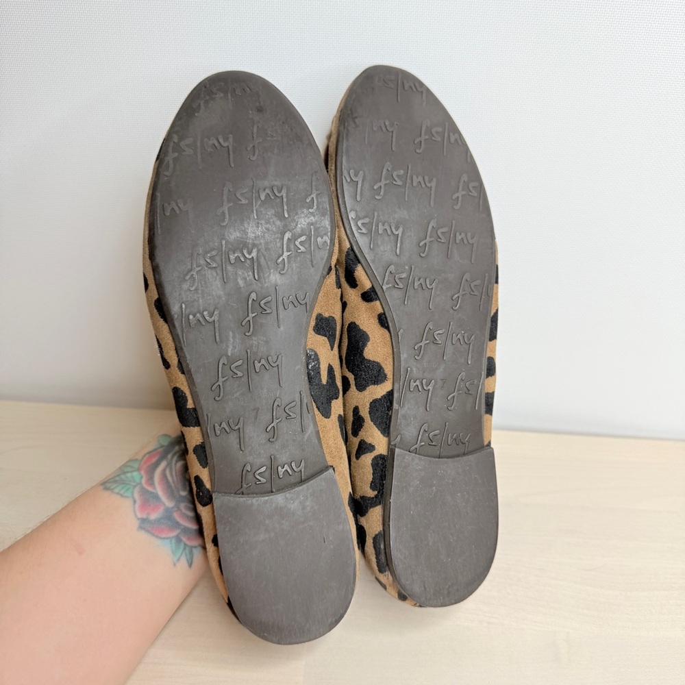 French sole fs/ny leopard print ballet flats size 7 - Picture 4 of 5